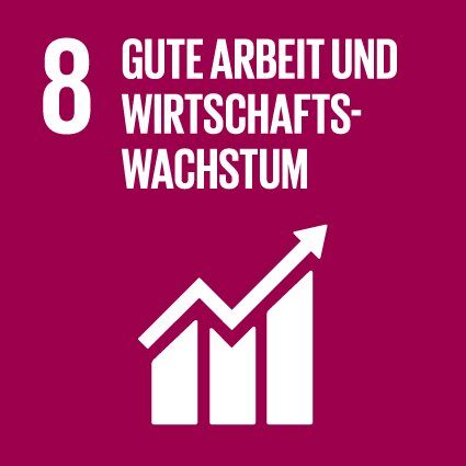 Grafik SDG8: Gute Arbeit und Wirtschaftswachstum