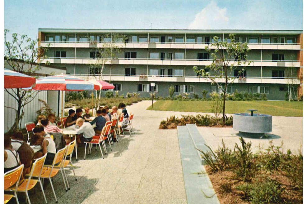 Kindersolbad Bad Rappenau, Neubau Salinenstraße 26: Gebäudeansicht, 1978