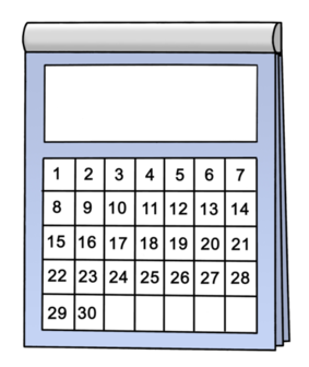 Kalender, 30 Tage