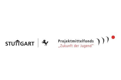 Logo der Stadt Stuttgart mit Schriftzug Projektmittelfonds "Zukunft der Jugend"