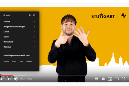 Was steht in stuttgart.de? Gebärden-Video mit Untertiteln