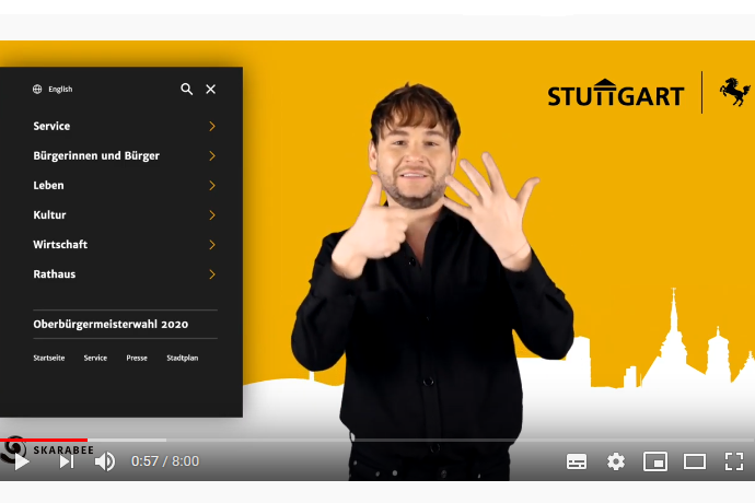 Was steht in stuttgart.de? Erläuterung in Deutscher Gebärdensprache (DGS)