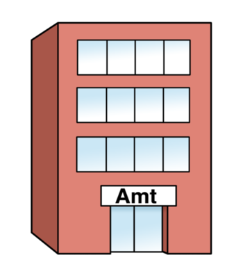 Ansicht Gebäude von einem Amt