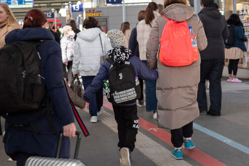 Geflüchtete kommen auf dem Stuttgarter Hauptbahnhof an