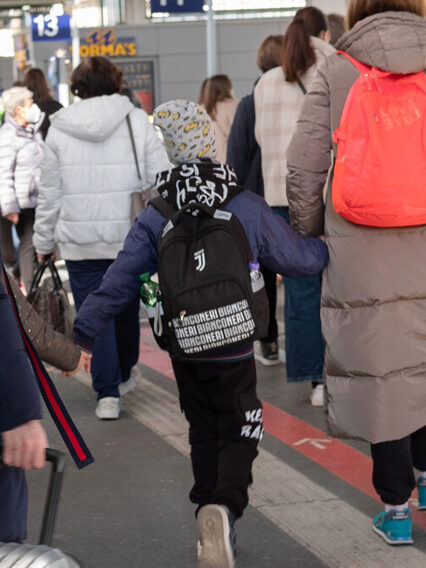 Geflüchtete kommen auf dem Stuttgarter Hauptbahnhof an