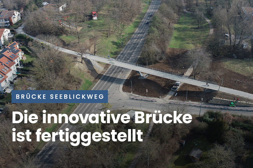 Luftbild der Brücke über den Seeblickweg