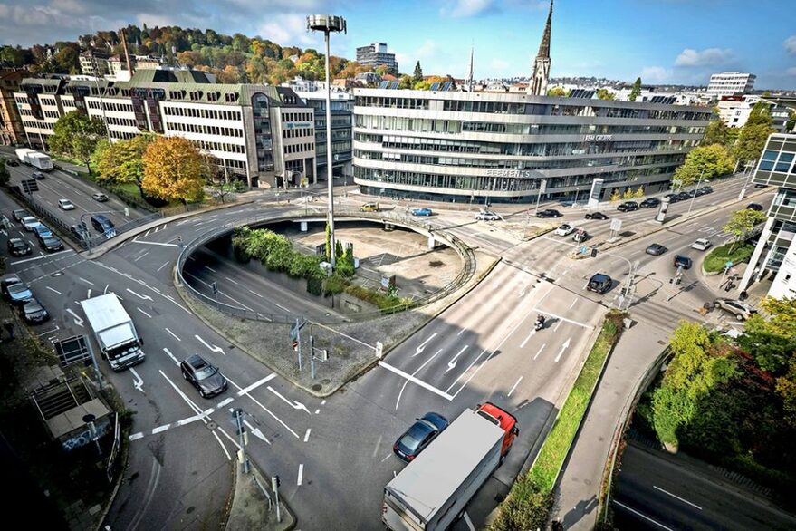 Luftaufnahme vom Österreichischen Platz