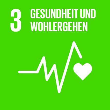 Grafik SDG3: Gesundheit und Wohlergehen
