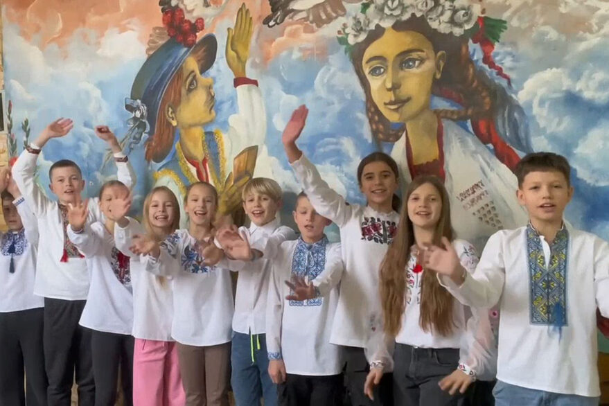 Videogruß von Schülerinnen und Schülern aus Chmelnyzkyj