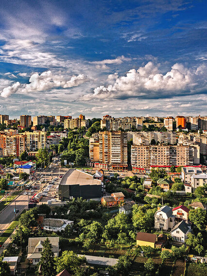 Stadtpanorama von Chmelnyzkyj