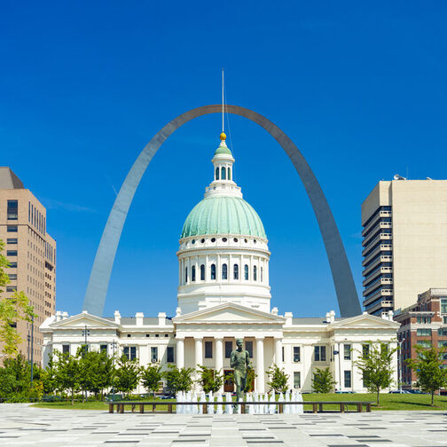 Blick auf die Innenstadt von St. Louis