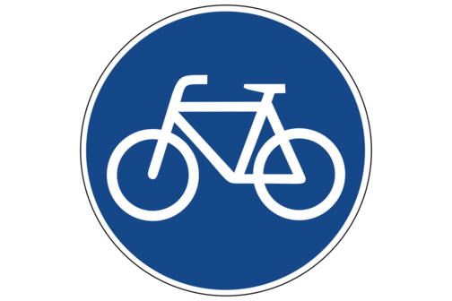Verkehrsschild  Radweg