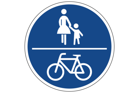 Verkehrsschild: Gemeinsamer Fuß- und Radweg