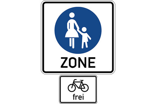 Verkehrsschild: Fußgängerzone