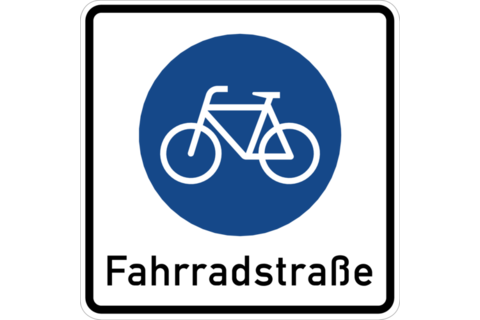 Verkehrsschild: Fahrradstraße