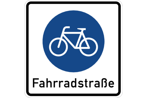 Verkehrsschild: Fahrradstraße
