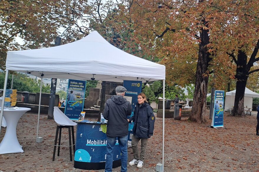Der Stand der Mobilitätsberatung beim Stäffelestag