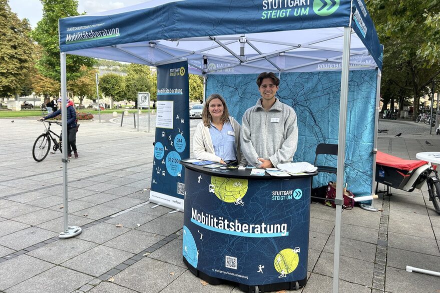 Der Stand der Mobilitätsberatung beim Cargo Bike Aktionstag