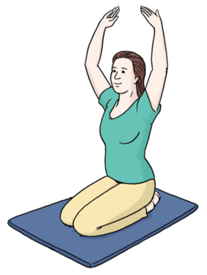 Eine Frau macht eine Yoga-Übung