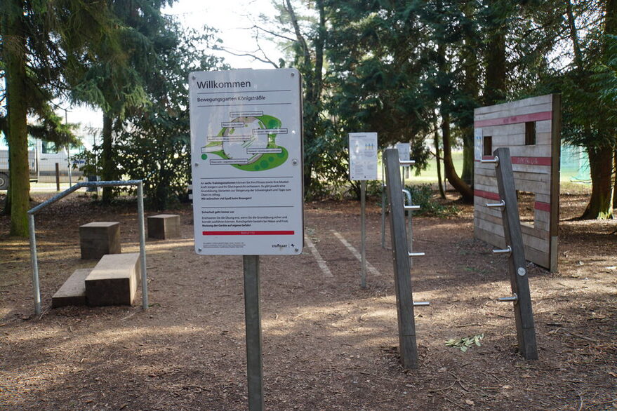 Bewegungsgarten im Sport- und Erholungsgebiet Waldau in Degerloch