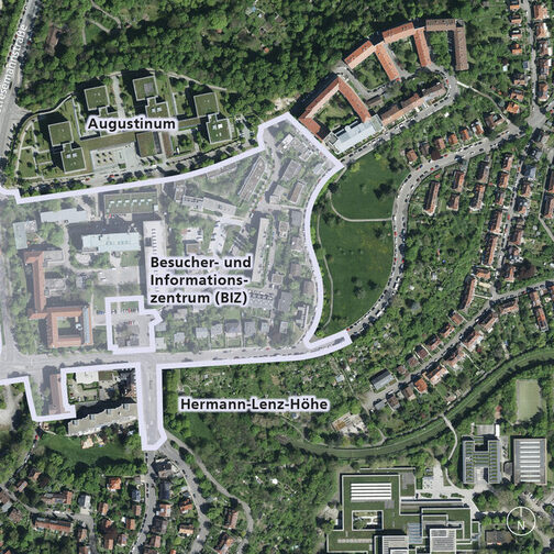 Luftaufnahme der Weissenhofsiedlung