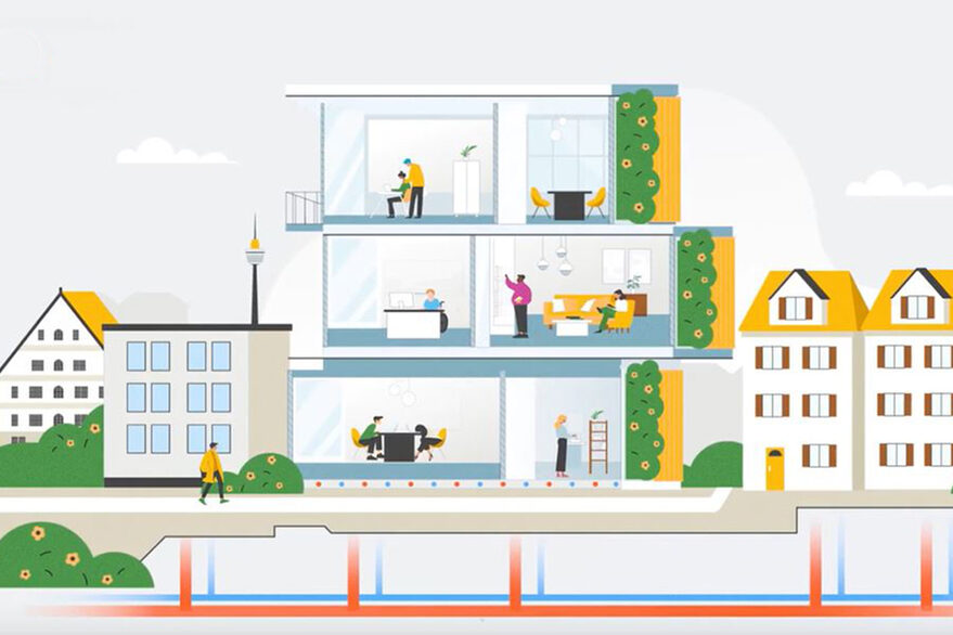 Das Video erklärt, wie die kommunale Wärmeplanung in der Landeshauptstadt Stuttgart funktioniert.