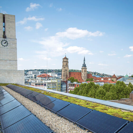 Photovoltaikanlage auf dem Rathausdach