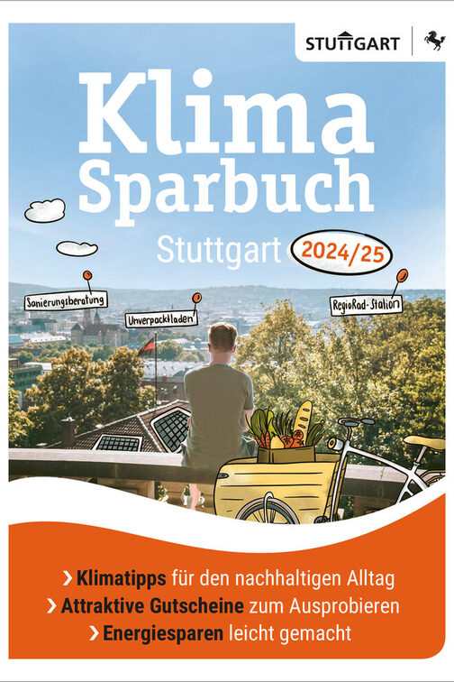 Coveransicht des Klimasparbuchs 2024/25 für Stuttgart