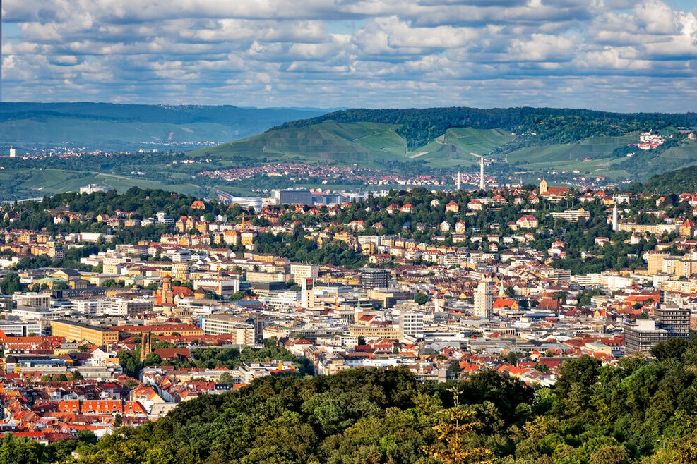 Blick über Stuttgart vom Birkenkopf.