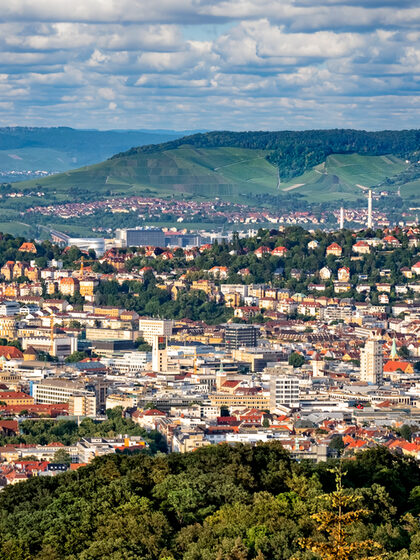 Blick über Stuttgart vom Birkenkopf.