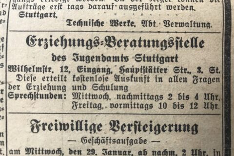 Amtsblatt von 1941: Erziehungsberatungsstelle
