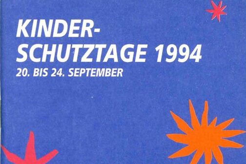 Archiv: Cover: Broschüre Kinderschutztage, 1994