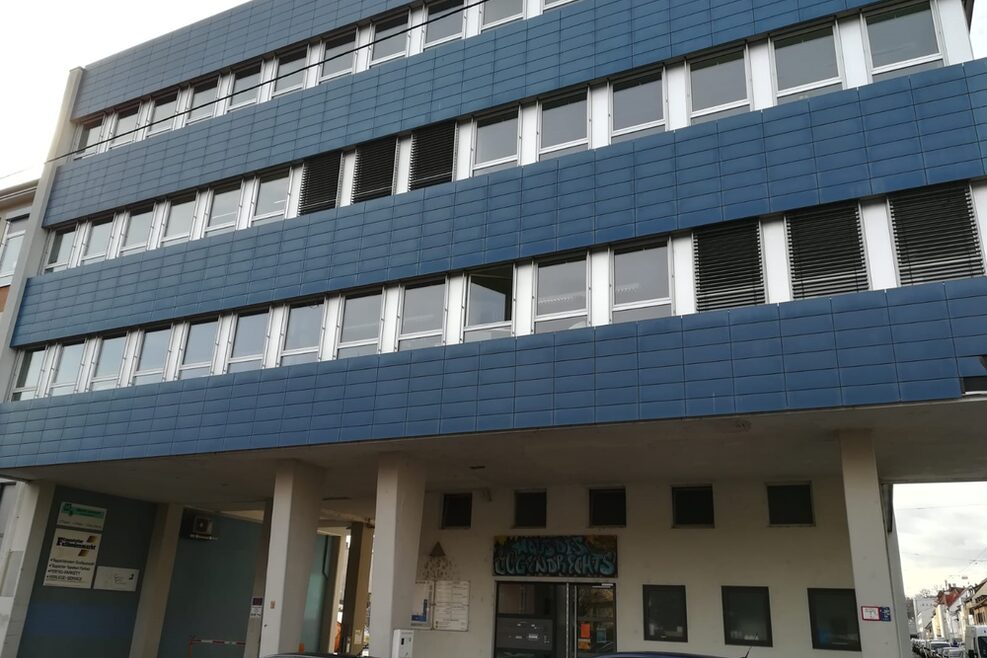 Haus des Jugendrechts Bad Cannstatt: Gebäudeansicht, Februar 2021