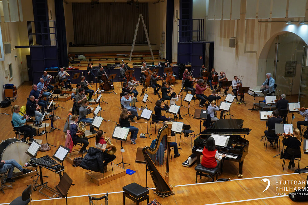 Orchesterprobe im Gustav-Siegle-Haus