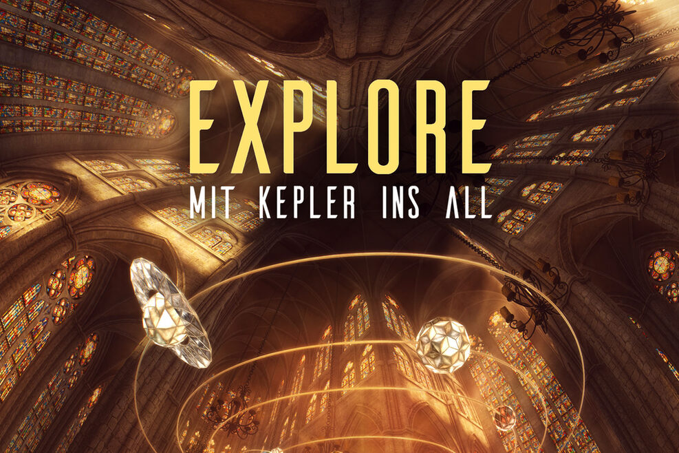 Plakatmotiv aus der Show „Explore – mit Kepler ins All“