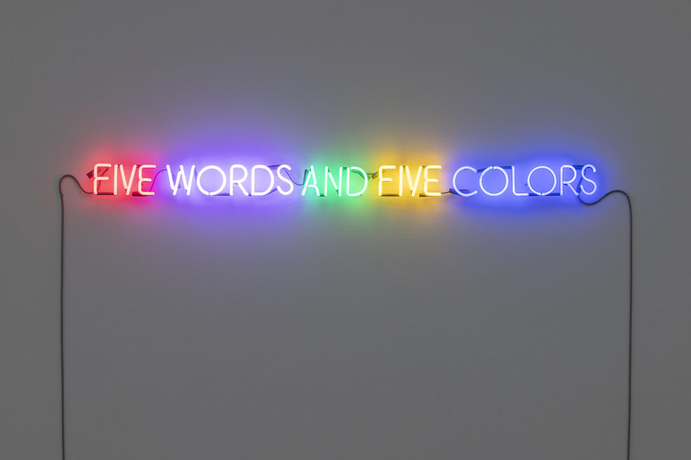 Josef Kosuth: Five Words und Five Colours (1965)
