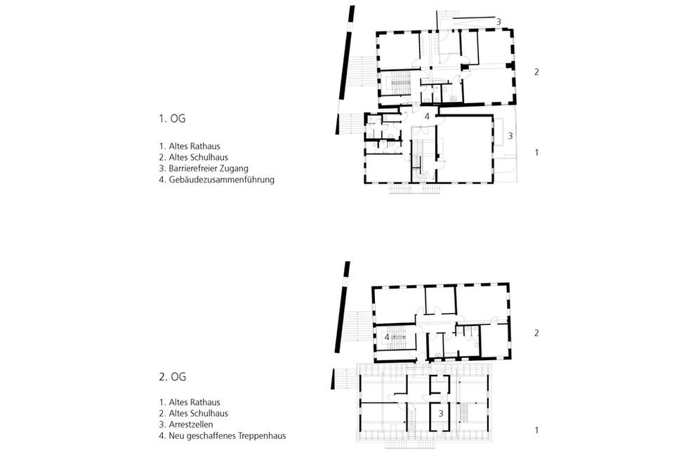 Grundrisse 1. und 2. Obergeschoss