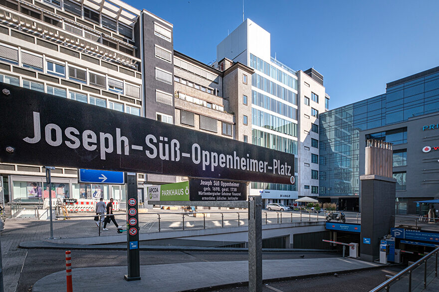 Blick auf den Joseph-Süß-Oppenheimer-Platz