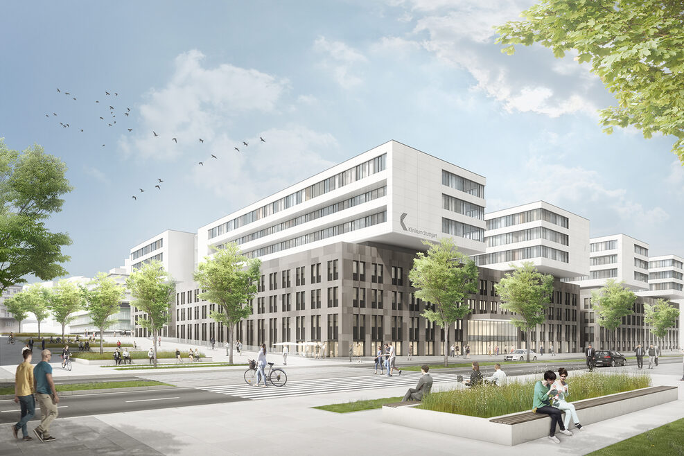 Visualisierung des Klinik-Neubaus in Stutgart-Mitte
