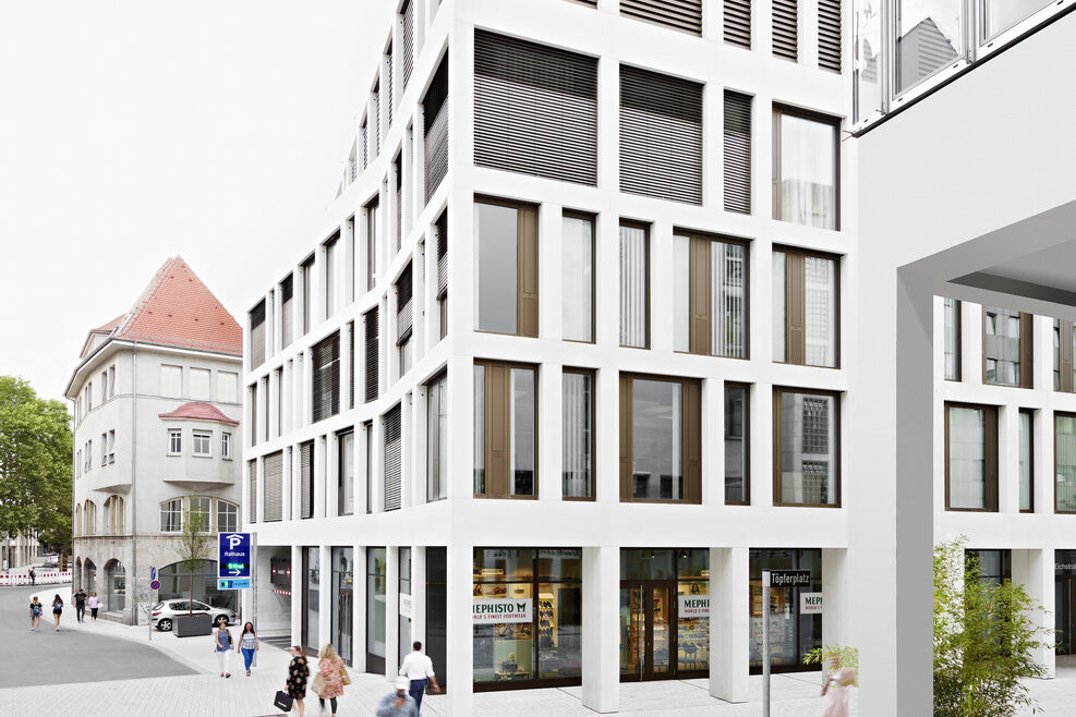 Ansicht Gebäudeecke Nadlerstraße/Töpferplatz