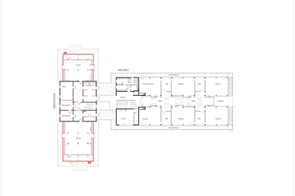 Grundriss des 1. Obergeschosses