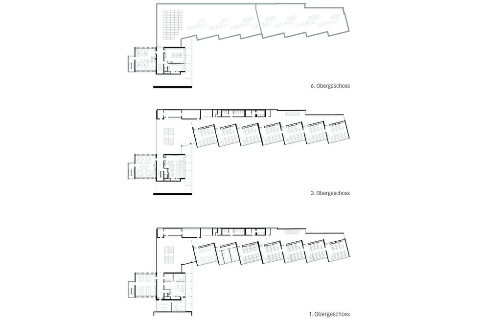 Grundrisse 1. + 2. + 3. Obergeschoss