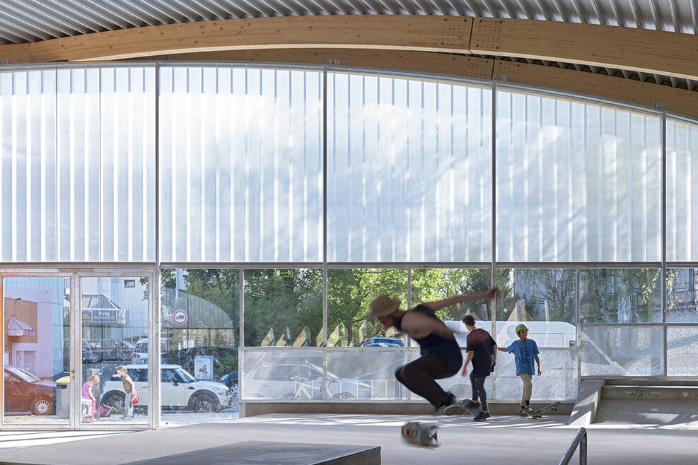 Skaterhalle an der Friedhofstraße in Stuttgart-Nord