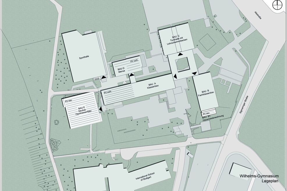 Lageplan Wilhelmsgymnasium