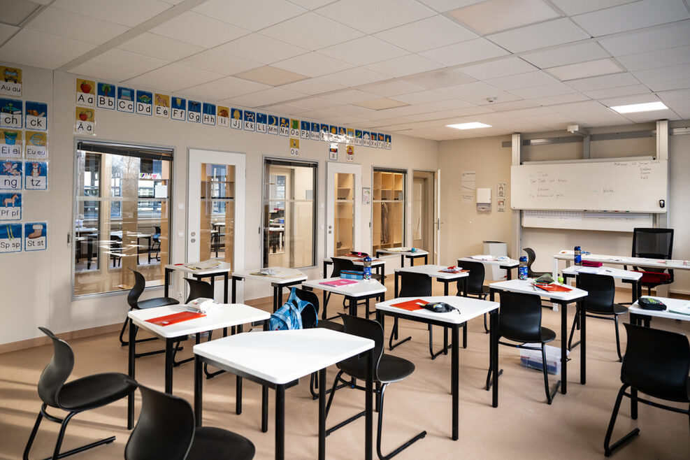 Ein Klassenraum der Lernwerkstatt in Weilimdorf.