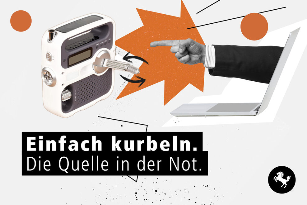 Kampagnenmotiv 2 "Einfach kurbeln. Die Quelle in der Not."