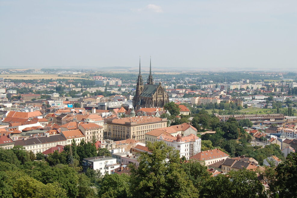 Panoramaansicht der Statd Brünn