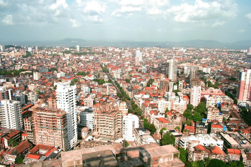 Luftaufnahme der Altstadt von Mumbai