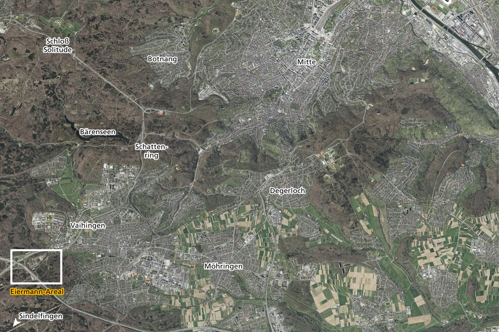 Luftbild des Areals