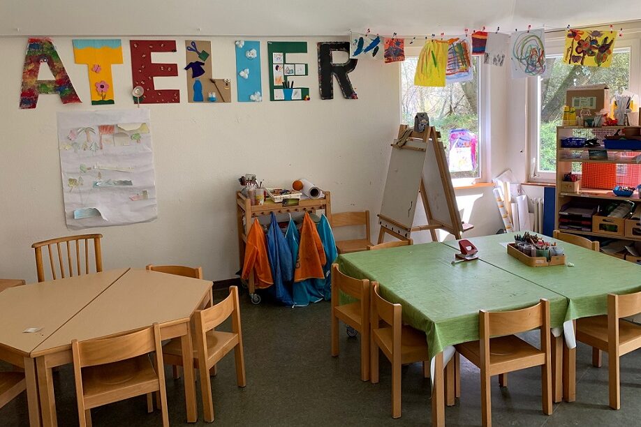 Das Atelier im Bienenhaus.